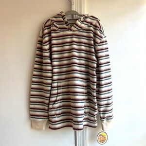 CC California Youth Size 7/8  Hoodie Sweatshirt Terry Cloth Striped
